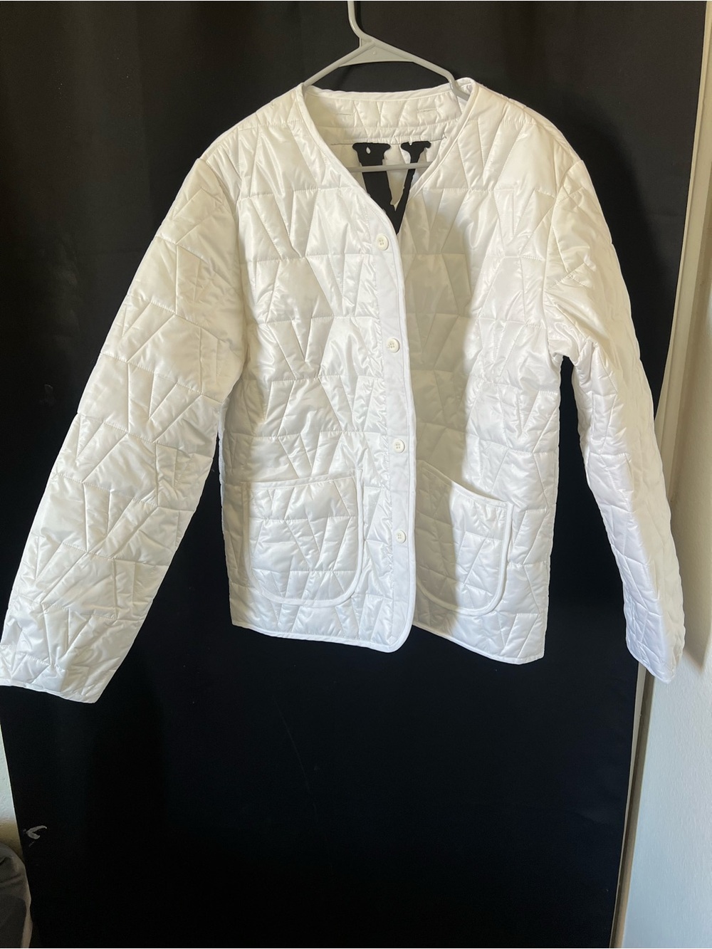 Vlone White Quilted Button-Front Jacket brand new no tags